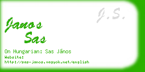 janos sas business card